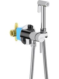 Набор с гигиеническим душем Aquatek Европа AQ1021CR встраиваемый, 1 отв., однозахватный, цвет: хром — миниатюра 1