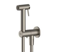 Гигиенический комплект Remer X Style INOX SS338M332ON, держат, запорный вент., нержавеющая сталь мат — миниатюра 1