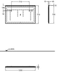 ������� GEBERIT Xeno2 (1200�710�55) � ���������� 500.519.00.1