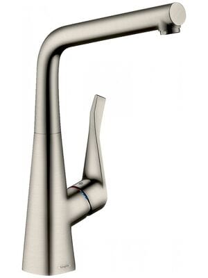 Смеситель Hansgrohe Metris M71 для кухни 320мм поворотный излив сталь 14822800