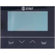 Терморегулятор STOUT ST-292v3 проводной, ЖК-дисплей, недельное програм., черный, STE-0101-029232
