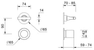 ��������� ��� ���� Fantini Sailing 67P5J087B ������������. ����.�����, 3 ������., Matt Gun Metal