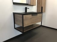 Тумба COMFORTY Бонн-90 (910х500х465) подвесная, с раковиной, дуб темный 00-00001937