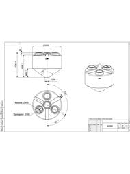Емкость Polimer Group KV 3000 (2100х2100х2286) 3000л, конусная, белая