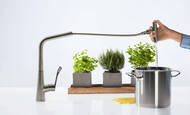 Смеситель Hansgrohe Metris Select M71 для кухни 320 мм вытяжной поворотный излив сталь 14884800