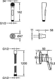 ��������� Jacob Delafon Elate E24610-CP ������������� � ������������� �����, ����: ����