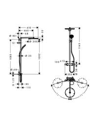 ������� ������� Hansgrohe Raindance Select S 300 Showerpipe � �����������, ���� 27114000