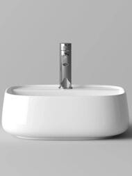 Раковина подвесная Ceramicanova Fonte с отверстием под смеситель 420x420x145, белый CN5052