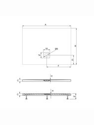 Поддон акриловый RIHO BASEL 406 (1200х800х45) прямоугольный, белый, с сифоном