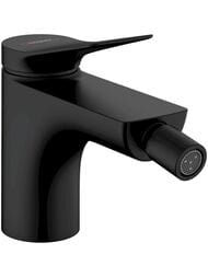 Смеситель Hansgrohe Vivenis 75200670 для биде, однорычажный, со сливным гарнитуром, матовый черный — миниатюра 1