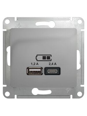 ������� Systeme Electric GLOSSA USB A+�, 5�/2,4�, 2�5�/1,2 �, ��������, �������� GSL000339