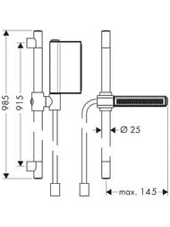 ������� ����� Axor One (������ 0,9�, ����� 2 ���� �����, ����� 1,6�) 45722000 ����