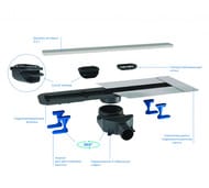 Душевой лоток BETTOSERB Drain Frameless Line 850мм с решеткой, комб.затвор 13701233