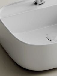 Раковина подвесная Ceramicanova Fonte с отверстием под смеситель 500x420x145 белый CN5051