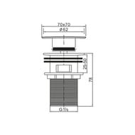 ������ ������ BelBagno BB-PCU-07-CRM  Click-Clack � ���������, � ���������� �������, ����