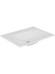 Раковина Keuco Edition Lignatur 705х538 накладная на тумбу, 1 отверстие под смес., белый 33340310701