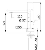 Смеситель для раковины Remer Edge EG510, хром — миниатюра 2