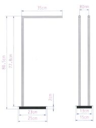 Полотенцедержатель напольный Decor Walther STRAIGHT 2 цвет: хром 0504800