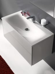 Тумба под раковину Keuco Reflex 996х487х450 подвесная,1 ящик,без раковины, белый 34070210000