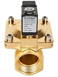 Клапан соленоидный STOUT 1.1/2", 220В, непрямого действия, нормально закрытый SSV-0030-220040