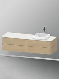 Тумба под раковину справа Duravit Happy D.2 Plus 1600х408х550 4 ящика, дуб средиземн. HP4973R7171 — изображение 2