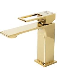 Уценка! Смеситель на раковину BelBagno LUCE LUC-LVM-ORO однозахватный, с донным клапаном, золото