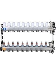 Коллекторная группа VALTEC 10 выходов, 1"х3/4" с расходомерами, нержавеющая сталь VTc.579.EMNX.0610