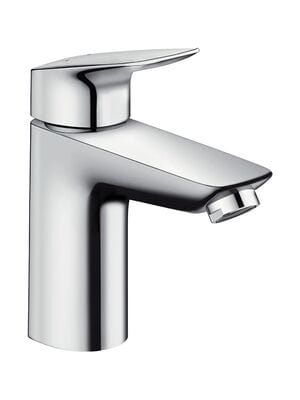 Смеситель Hansgrohe Logis 71104000 LowFlow для умывальника, фиксированный излив, донный клапан
