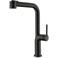 Смеситель для кухни BelBagno BB-LAM60-NERO высокий, поворотный, выдвижной излив, черный матовый