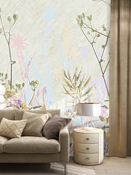 Панно Zambaiti Satin Flowers IV (3,0х5,1) винил на флизелине,голубой, Z66879 (рул.)