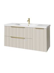 Тумба под раковину Caprigo RAIN 120 (1166х446х550) подвесная, 2 ящ, 1 дверь, Беж лайт 36517R-SF023