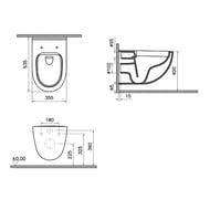 ������ ��������� Vitra S40 540�345�400 ��� �������,����������������� ��������,�������. 7759B003-0075