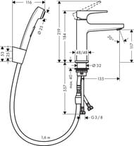 ��������� Hansgrohe Metropol 32522000 ��� ���� � ������������� �����, ����