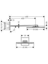 ������� ��� Axor ShowerSolutions 35303000 (300�300) 2jet ���������, 2 ���� �����, ���������, ����