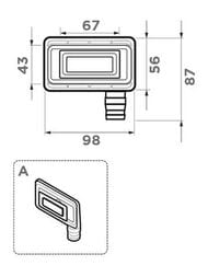 Перелив прямоугольный Omoikiri OV-02-GM 4956722 вороненая сталь