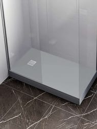 Душевой поддон GOOD DOOR BAS Essentia 1200x700 литьевой мрамор, графит, прямоугольный, без сифона