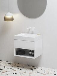 Тумба под умывальник RAVAK SD Lite 600 (600х450х430) белый глянец X000001855 — миниатюра 2