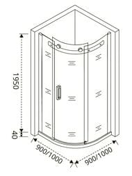 ������ ������� GOOD DOOR BAS ALTAIR R-90-C-CH (90�90) ���������, �����. �����, ������ ����������