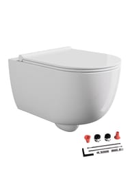 Унитаз подвесной Alice Unica 520х350 aliFlush+, безободковый, белый глянц. 32254101SET