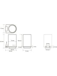 Стакан для зубных щеток Bemeta Galla 108110010 настенный, цвет: черный матовый/медное золото