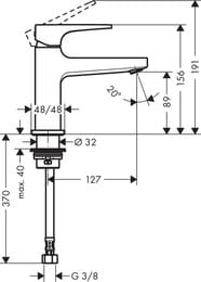 ���� Hansgrohe Metropol 32501000 ��� �����������, ������������ 100 ���� ���  �������� ����
