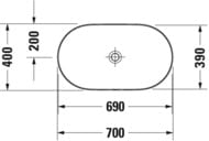 �������� Duravit Luv 700�400 �����������, ����� �������, ������ � ������������ ������� 0379702300