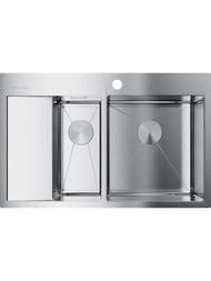Мойка Omoikiri AKISAME 78-2-IN-R (780х510х200) большая чаша справа, нержавеющая сталь 4973063