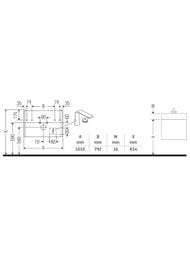 Тумба подвесная Duravit XViu 1010х557х480 2 ящика, белый глянец/шампань XV41350B122 — изображение 2