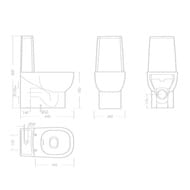 ������ ������� Sanita Luxe INFINITY Rimless Slim (635�360�820) ������������, ������� �/���� WC.CC/Infinity/2-SlimDM.Rim/WHT.G/S1