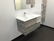Тумба COMFORTY Турин-90L (905х495х470) подвесная, с раковиной, дуб бежевый 00004137135