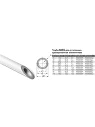 Труба PPR PRO AQUA 40мм SDR 6 (PN20) белая (1 метр) PA10014