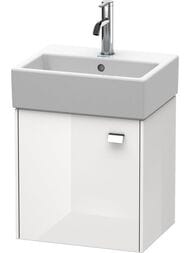 Тумба под раковину Duravit Brioso (434х339х442) подвесная, петли слева, белый глянец BR4050L1022 — миниатюра 1