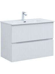 Тумба для раковины Aquanet Джейн 90 (900х455х637) подвесная, 2 ящика, цвет: белый матовый 335425