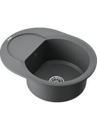 Мойка Omoikiri SAKAIME 60E-PL (600х470х220) врезная, тетогранит, цвет-платина 4993206